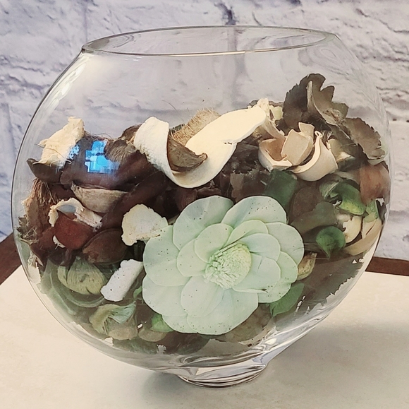 Glass Vase with Floral Filler - Picture 1 of 6